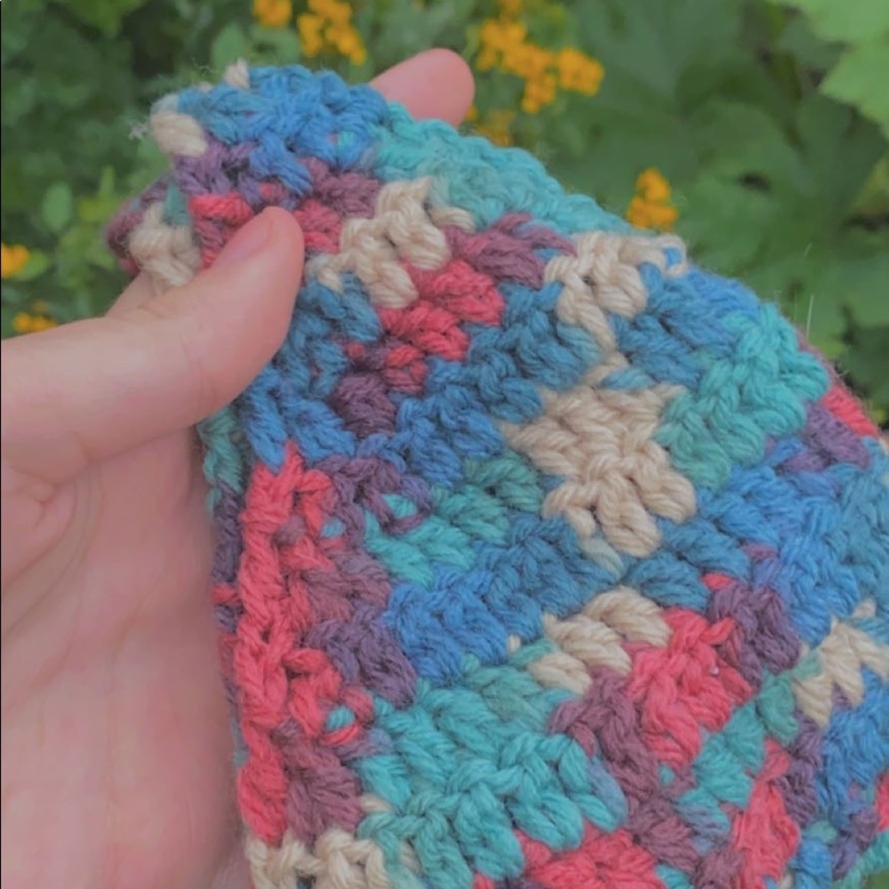 🌱 multi colored crochet top